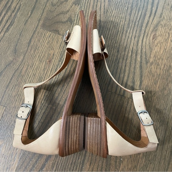 Madewell Loren Camel Tan T Strap Sandals Size 7 - Picture 7 of 14